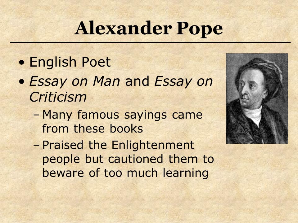 Alexander Pope Essays (Examples)